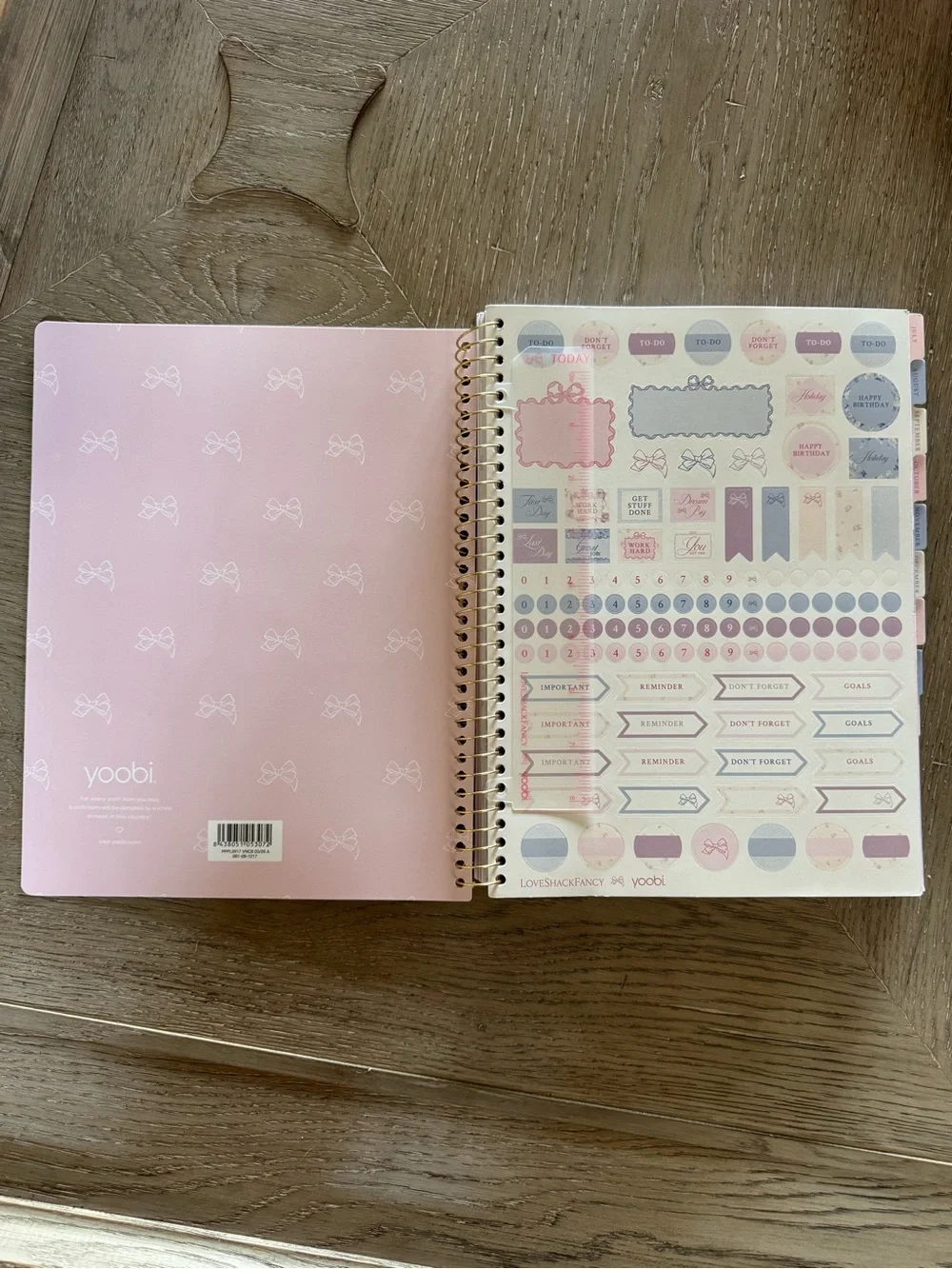 LoveShackFancy x Target Yoobi Teacher Planner, Pouch, Folders, Bow Pouch Set